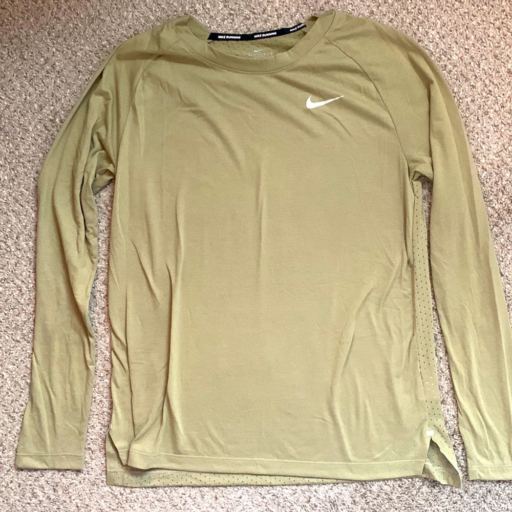 Green Nike Long Workout Top
